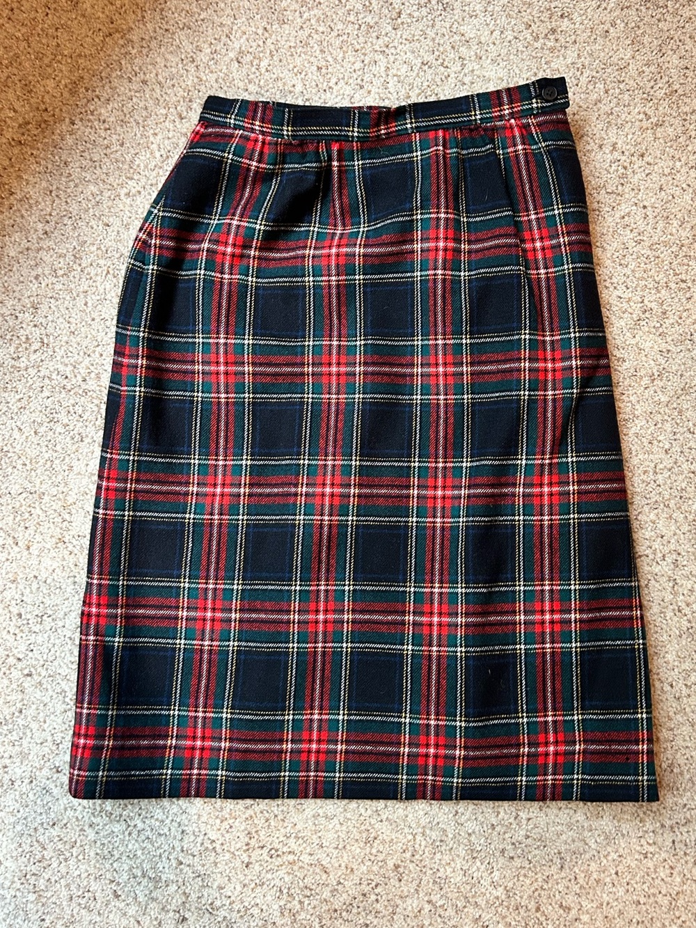 Pendleton Classic 100% Virgin Wool Tartan Plaid Pencil Skirt